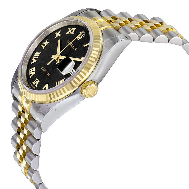 Rolex Oyster Perpetual Datejust 36 Black Dial Stainless Steel and 18K Yellow Gold Jubilee Bracelet Automatic Men's Watch #116233BKJRJ - Watches of America #2