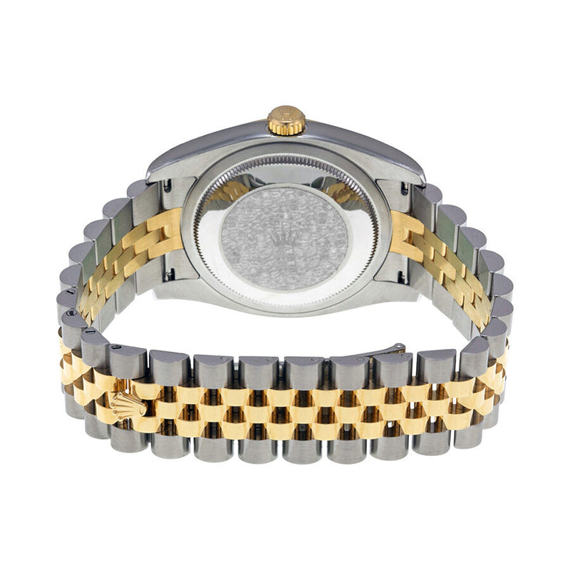 Rolex Oyster Perpetual Datejust 36 Black Mother of Pearl Dial Stainless Steel and 18K Yellow Gold Jubilee Bracelet Automatic Men's Watch #116233BKMDJ - Watches of America #3