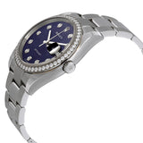 Rolex Oyster Perpetual Datejust 36 Blue Dial Stainless Steel Bracelet Automatic Ladies Watch #116244BLJDO - Watches of America #2