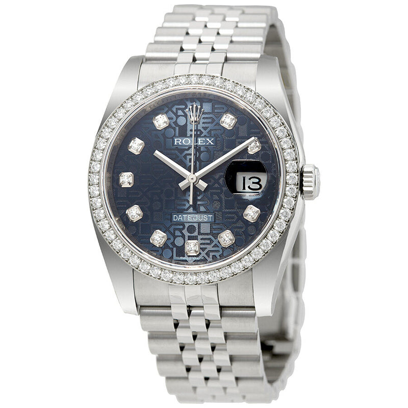 Rolex Oyster Perpetual Datejust 36 Blue Dial Stainless Steel Jubilee Bracelet Automatic Ladies Watch #116244BLJDJ - Watches of America