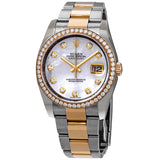 Rolex Oyster Perpetual Datejust 36 Mother of Pearl Dial Stainless Steel and 18K Yellow Gold Bracelet Automatic Ladies Watch #116243MDO - Watches of America