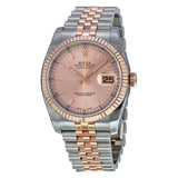 Rolex Oyster Perpetual Datejust 36 Pink Champagne Dial Stainless Steel and 18K Everose Gold Jubilee Bracelet Automatic Ladies Watch #116231PSJ - Watches of America