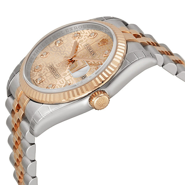 Rolex Oyster Perpetual Datejust 36 Pink Dial Stainless Steel and 18K Everose Gold Jubilee Bracelet Automatic Men's Watch #116231PJDJ - Watches of America #2