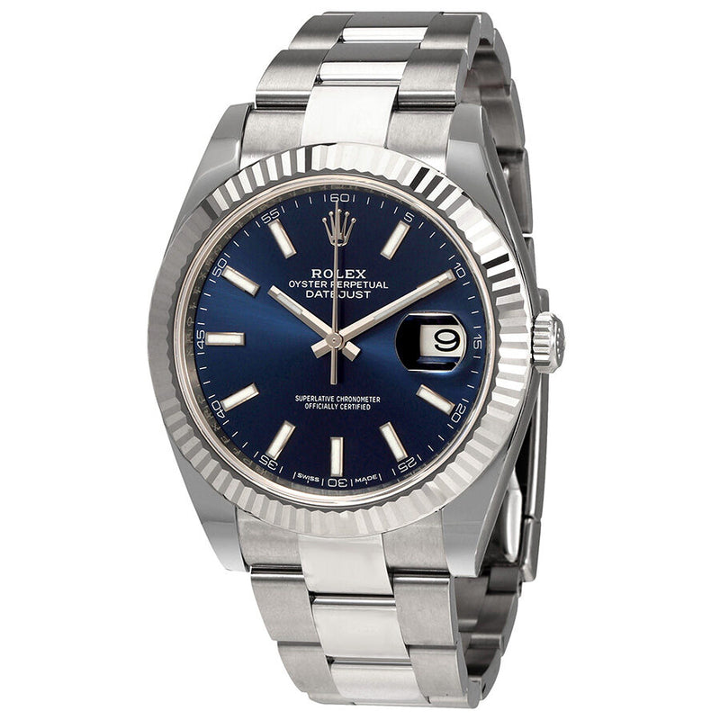 Rolex Oyster Perpetual Datejust 41 Blue Dial Automatic Men's Watch #126334BLSO - Watches of America