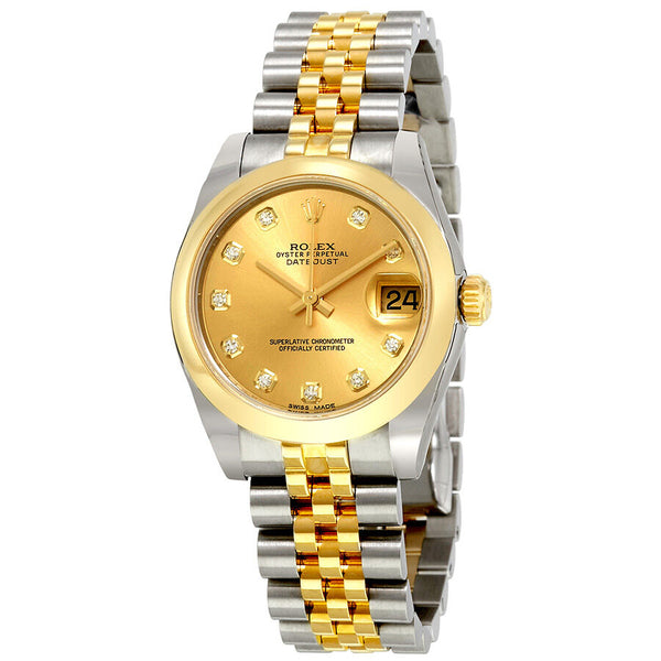 Rolex Oyster Perpetual Datejust Champagne Dial Automatic Stainless Steel and 18 Carat Yellow Gold Watch #178243CDJ - Watches of America