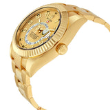 Rolex Sky Dweller Champagne Dial 18K Yellow Gold Oyster Bracelet Automatic Men's Watch #326938CAO - Watches of America #2