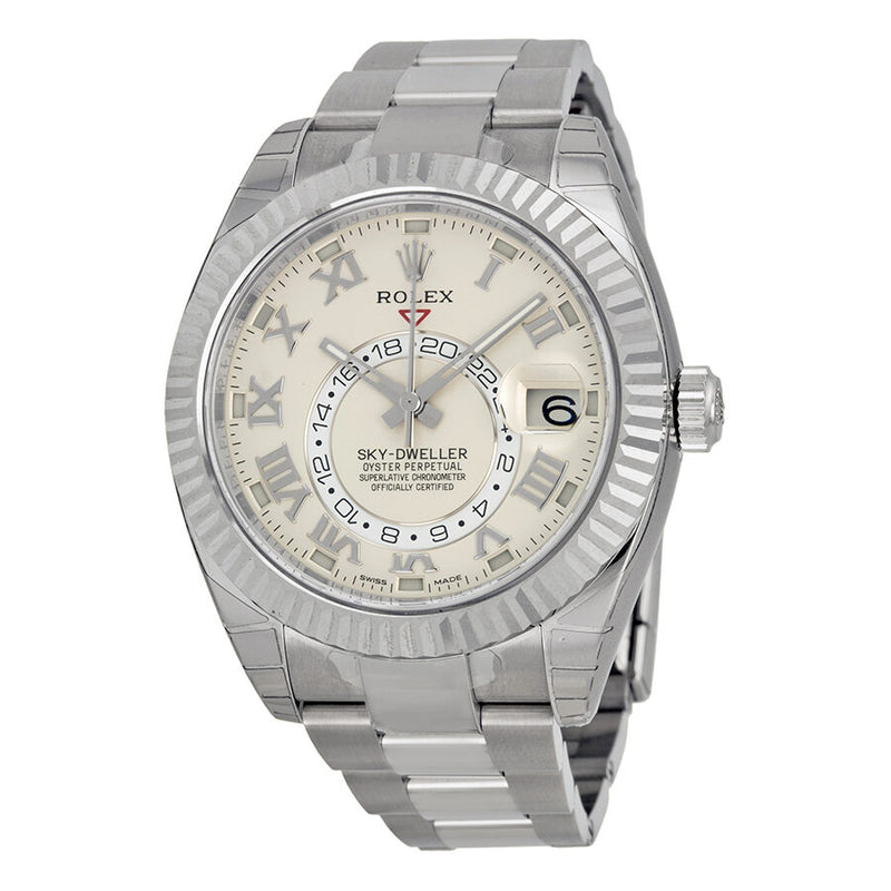 Rolex Sky Dweller Ivory Dial 18K White Gold Oyster Bracelet Automatic Men's Watch 326939IVRO#326939 IVRO - Watches of America