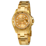 Rolex Yacht-Master Champagne Dial 18K Yellow Gold Oyster Bracelet Automatic Ladies Watch 169628CSO#169628-CSO - Watches of America