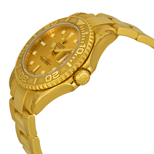 Rolex Yacht-Master Gold Dial 18K Yellow Gold Oyster Bracelet Automatic Ladies Watch #168628CSO - Watches of America #2