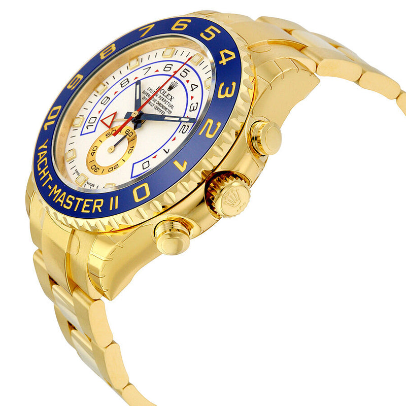 Rolex Yacht-Master II White Dial 18K Yellow Gold Oyster Bracelet Automatic Men's Watch WAO #116688 - Watches of America #2