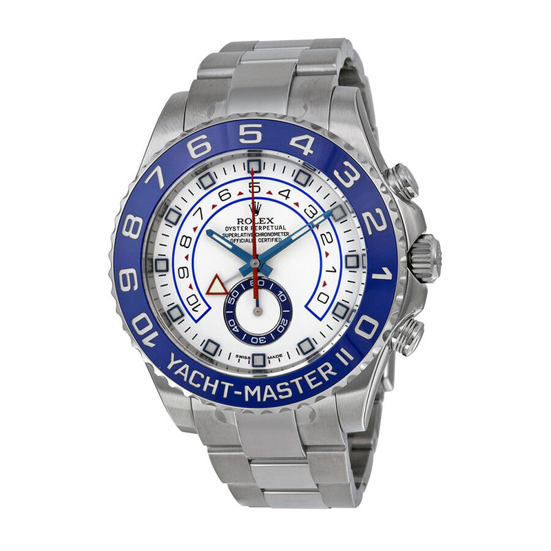 Rolex Yacht-Master II White Dial Stainless Steel Oyster Bracelet Automatic Men's Watch #116680WAO - Watches of America