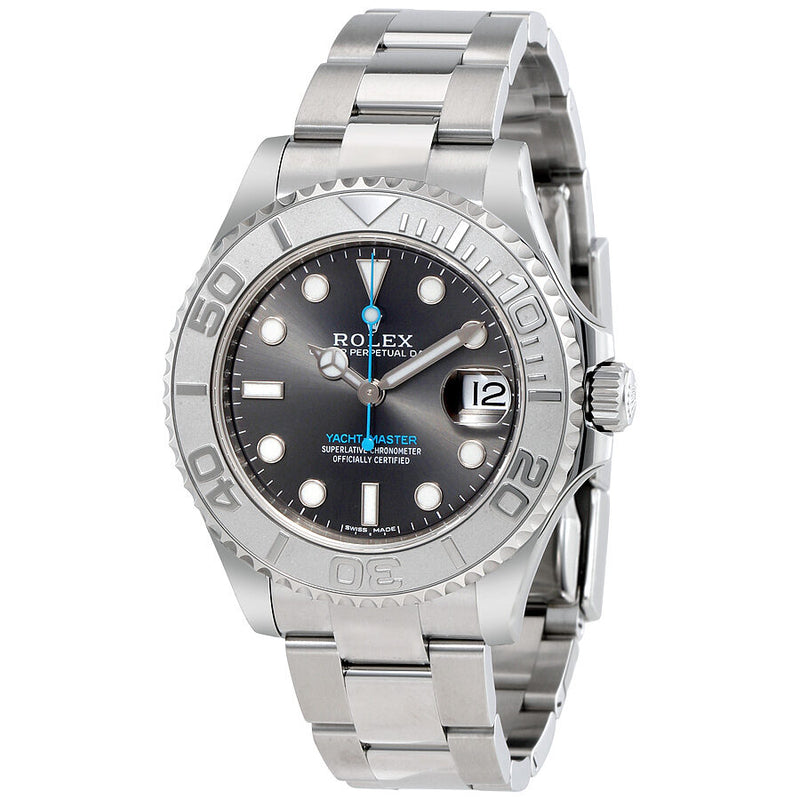 Rolex Yacht-Master Rhodium Dial Steel and Platinum Oyster 37 mm Watch #268622RSO - Watches of America