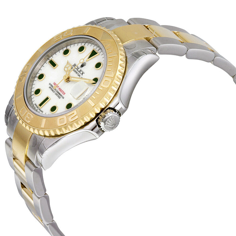 Rolex Yacht-Master White Dial Stainless Steel and 18K Yellow Gold Oyster Bracelet Automatic Mid Size Watch #168623WSO - Watches of America #2