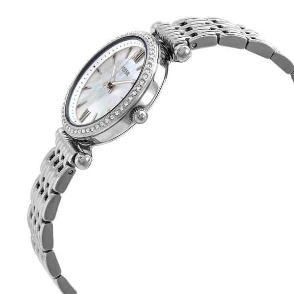 Fossil Carlie Mini reloj de cuarzo con esfera de nácar y cristal para mujer ES4647