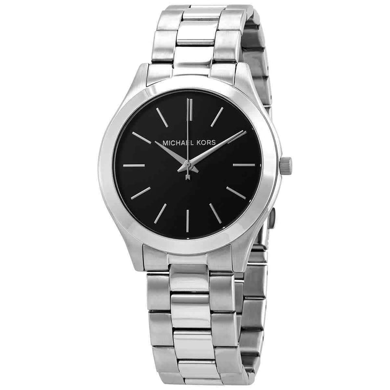 Michael Kors Slim Runway Reloj de cuarzo con esfera negra MK8836