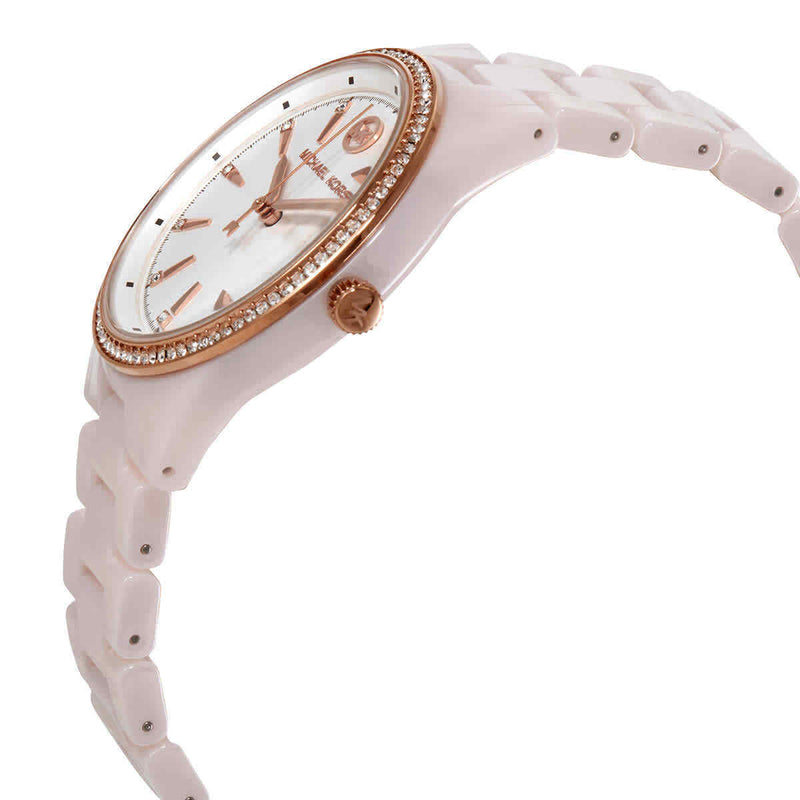 Michael Kors Ritz cuarzo cristal plata Dial señoras reloj mk6838