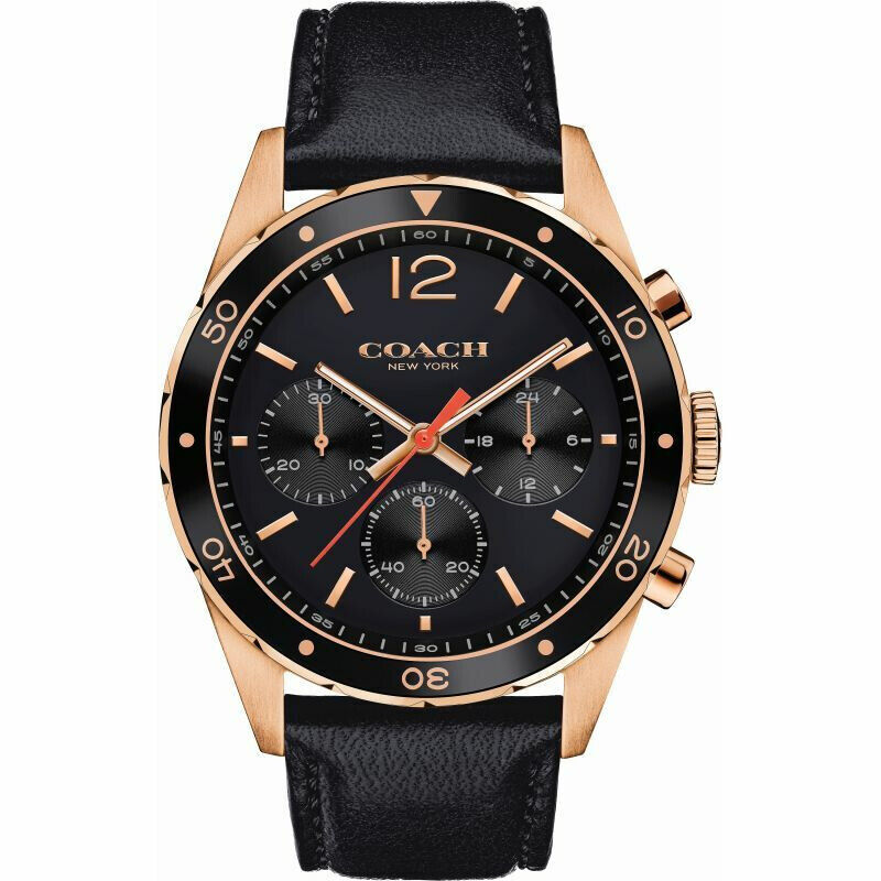 Coach Sullivan Black Strap Chronograph Men's Watch  14602087 - Watches of America