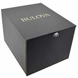 Bulova Cronógrafo Cuarzo Esfera Negra Negro Silicona Reloj Hombre 98A211