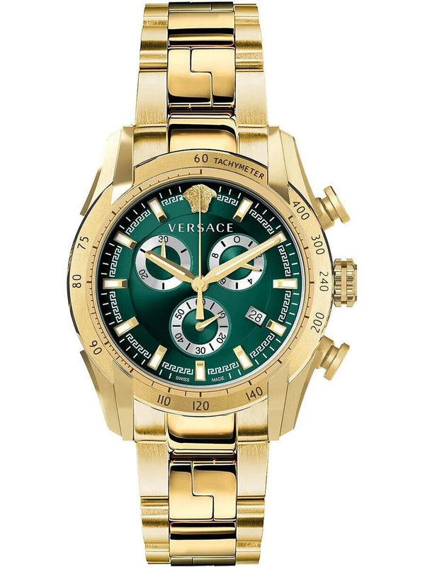 Versace V-Ray Chronograph Green Dial Men's Watch  VE2I00621 - Watches of America