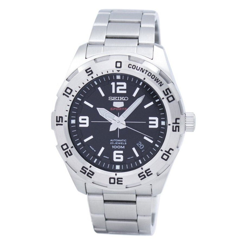 Seiko 5 Automatic Black Dial Stainless Steel Men's Watch #SRPB79J1 - Watches of America