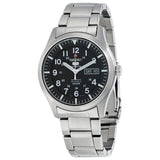 Seiko 5 Automatic Black Dial Stainless Steel Men's Watch #SNZG13 - Watches of America