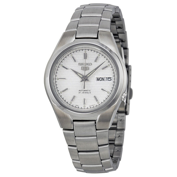Seiko 5 Automatic Silver Dial Stainless Steel Men's Watch #SNK601 - Watches of America