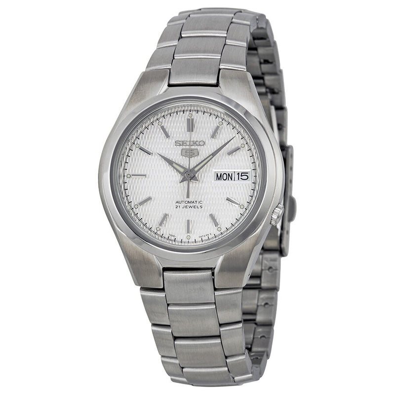 Seiko 5 Automatic Silver Dial Stainless Steel Men's Watch #SNK601 - Watches of America