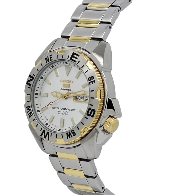 Reloj Seiko 5 Automatico Esfera Plateada Hombre SNZF08J1 Watches of America