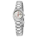 Seiko 5  Automatic Silver Dial Stainless Steel Ladies Watch #SYMC21 - Watches of America