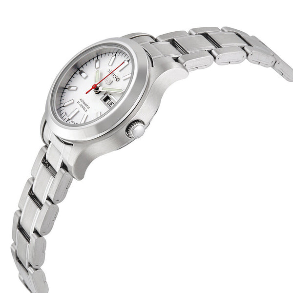 Seiko 5 Automatic Silver Dial Stainless Steel Ladies Watch #SYMD87 - Watches of America #2