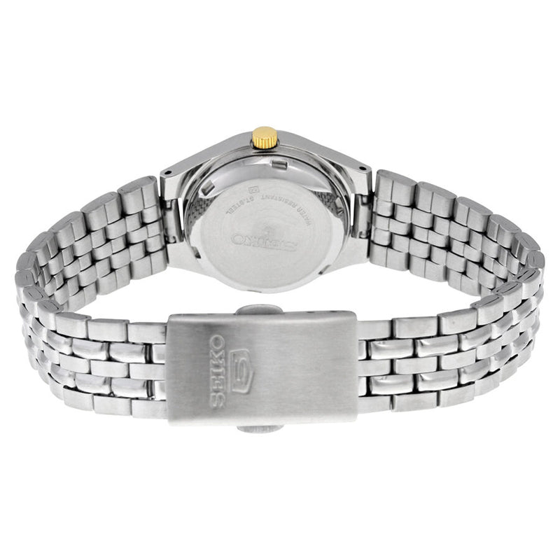Seiko 5 Automatic White Dial Stainless Steel Ladies Watch #SYMK41 - Watches of America #3