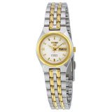 Seiko 5 Automatic White Dial Two-tone Ladies Watch #SYMK44 - Watches of America