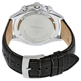 Seiko Chronograph Black Dial Black Leather Men's Watch #SPC083P2 - Watches of America #3