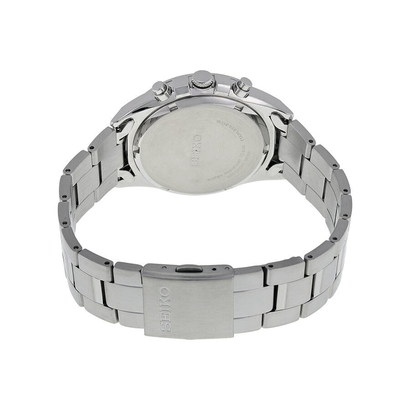 Seiko Chronograph Black Dial Stainless Steel Men's Watch #SNDC81 - Watches of America #3