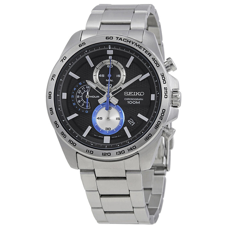 Seiko Black Dial Men's Chronograph Watch #SSB257P1 - Watches of America