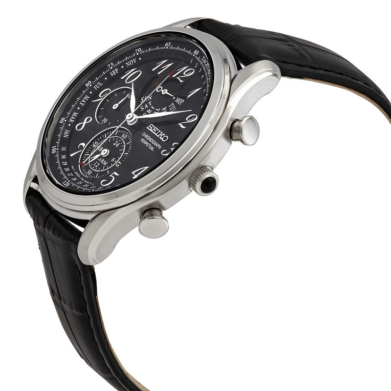 Seiko Chronograph Alarm Quartz Black Dial Men's Watch #SPC255P1 - Watches of America #2