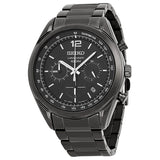 Seiko Chronograph Black Dial Black PVD Men's Watch #SSB093 - Watches of America