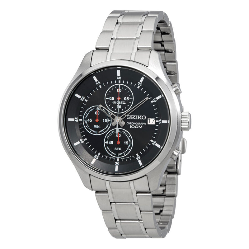 Seiko Chronograph Black Dial Men's Watch #SKS539 - Watches of America
