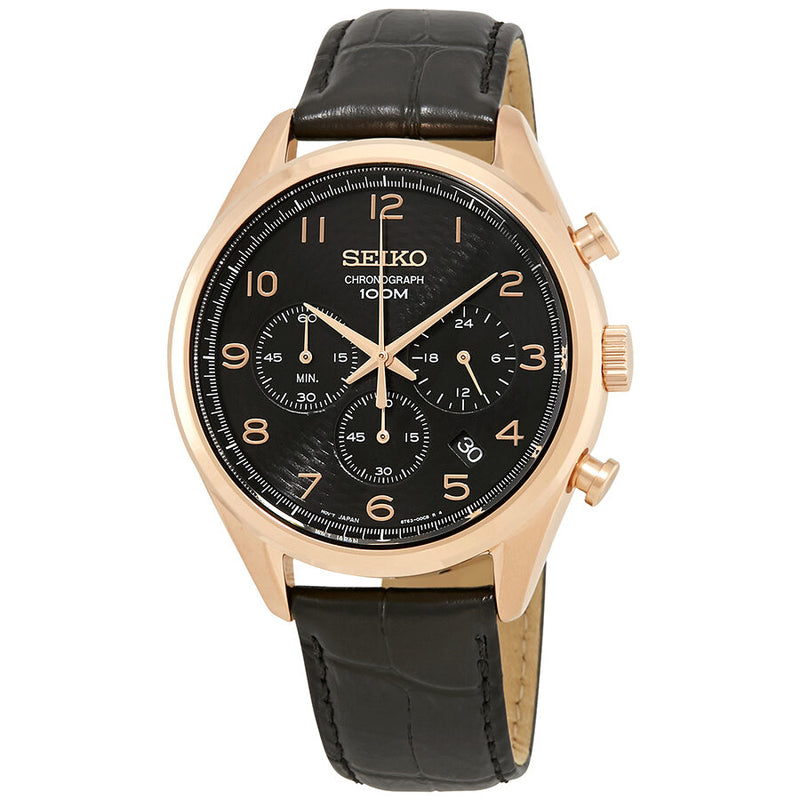 Seiko Chronograph Black Dial Men's Watch #SSB296P1 - Watches of America