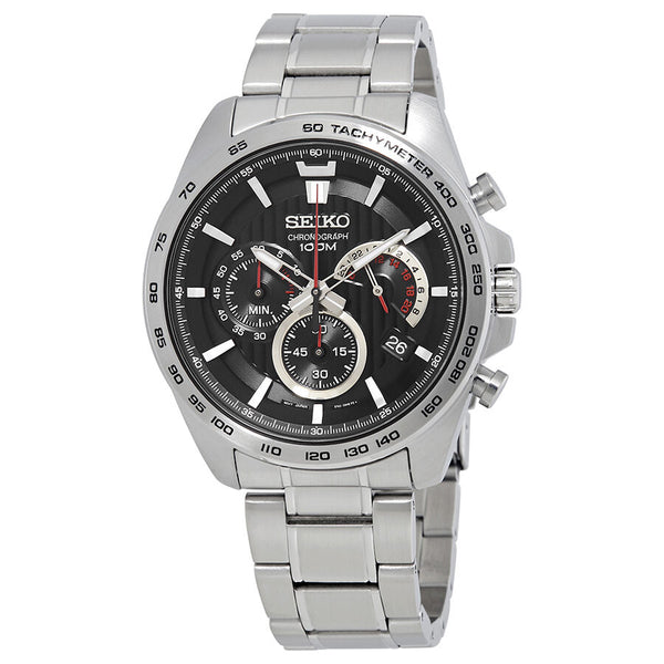 Seiko Chronograph Black Dial Men's Watch #SSB299P1 - Watches of America