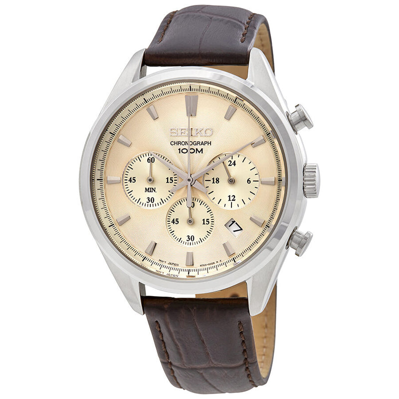 Seiko Chronograph Cream Dial Men's Watch #SSB293P1 - Watches of America