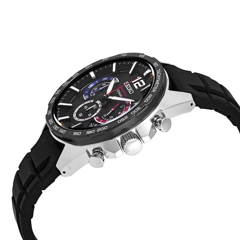 Seiko Chronograph Quartz Black Dial Men's Watch #SSB347 - Watches of America #2