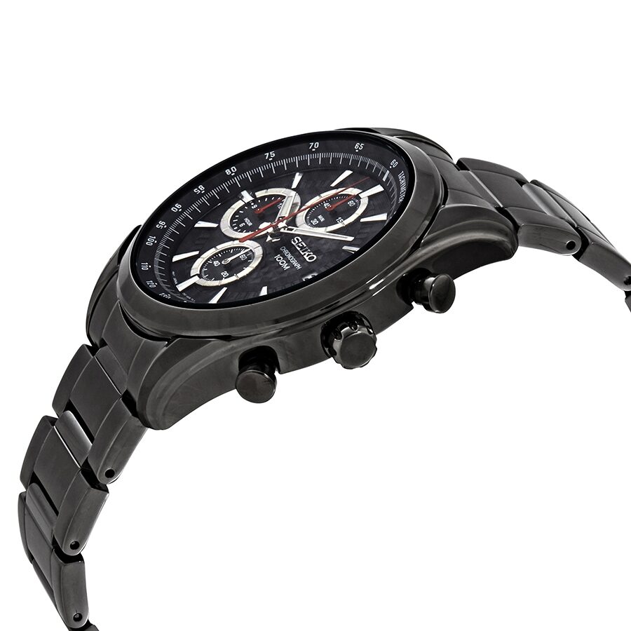 Reloj Seiko Core Cronografo Acero Negro Cuarzo Ssb397p1