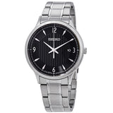 Seiko Classic Black Dial Stainless Steel Men's Watch #SGEH81P1 - Watches of America