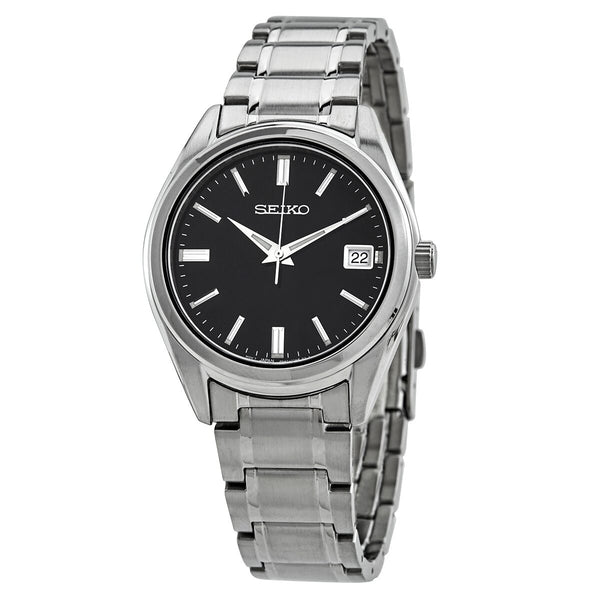 Seiko Classic Quartz Black Dial Men's Watch #SUR319P1 - Watches of America
