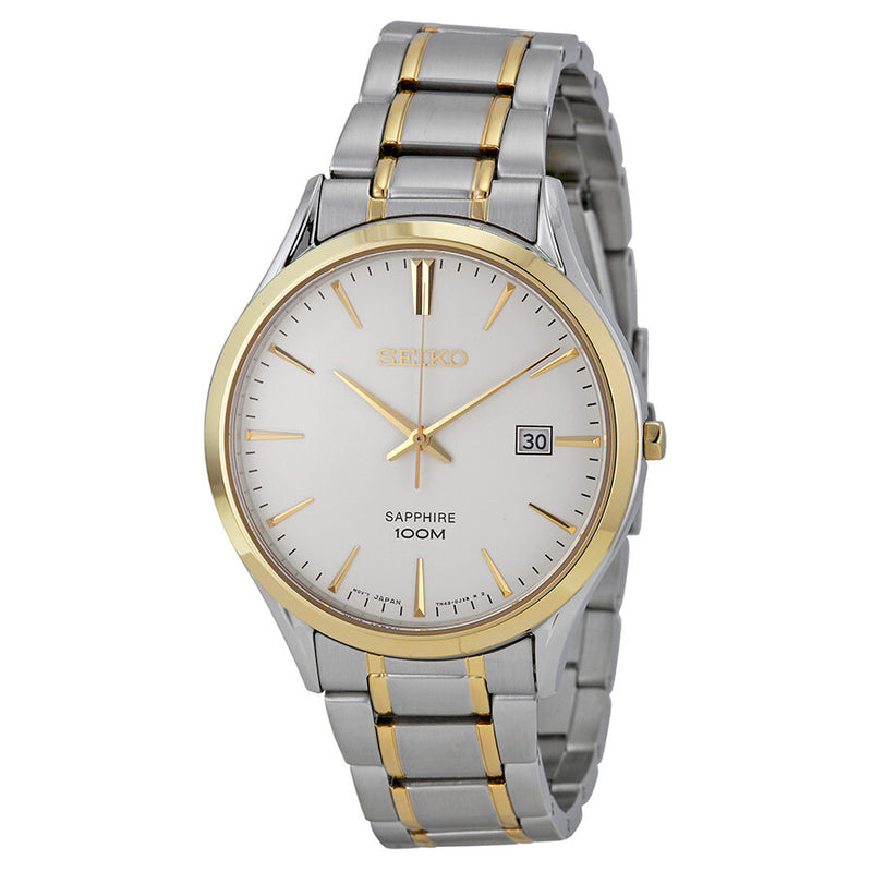 Seiko Classic White Dial Two-tone Men's Watch #SGEG96 - Watches of America