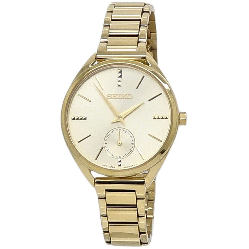 Seiko Conceptual 50th Anniversary Quartz Gold Dial Ladies Watch #SRKZ50 - Watches of America