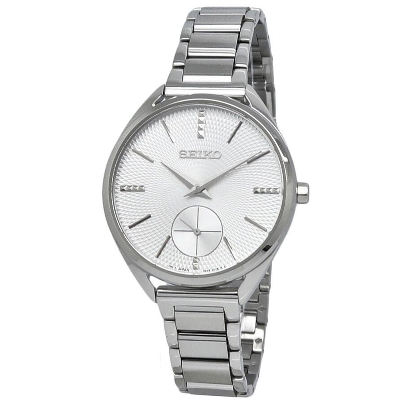 Seiko Conceptual 50th Anniversary Quartz Silver Dial Ladies Watch #SRKZ53 - Watches of America