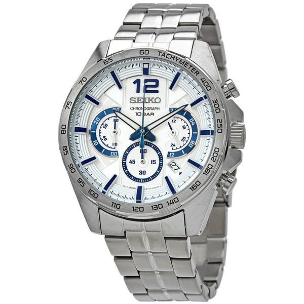 Seiko Conceptual Chronograph Quartz White Dial Men's Watch #SSB343P1 - Watches of America