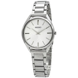 Seiko Conceptual Quartz Silver Dial Ladies Watch #SWR031P1 - Watches of America